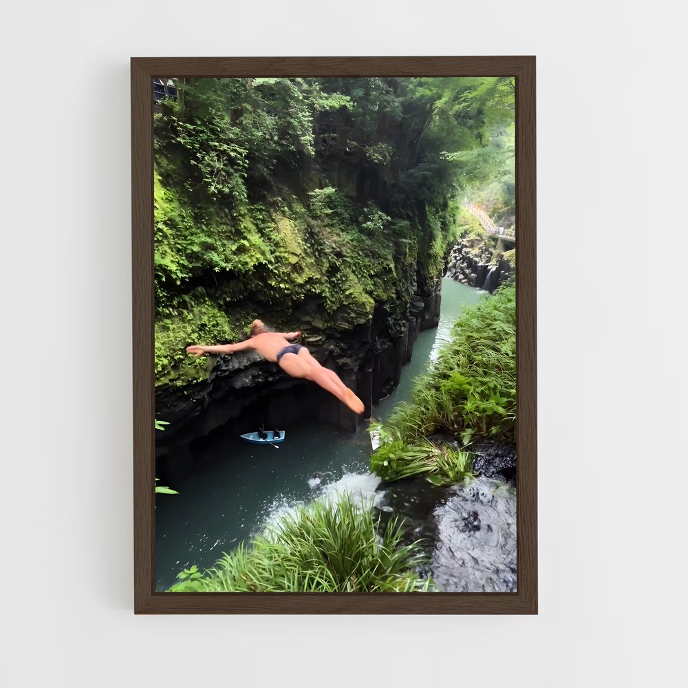Poster Saut Vers l'Aventure – affiche Plongeon de falaise (vue 5)